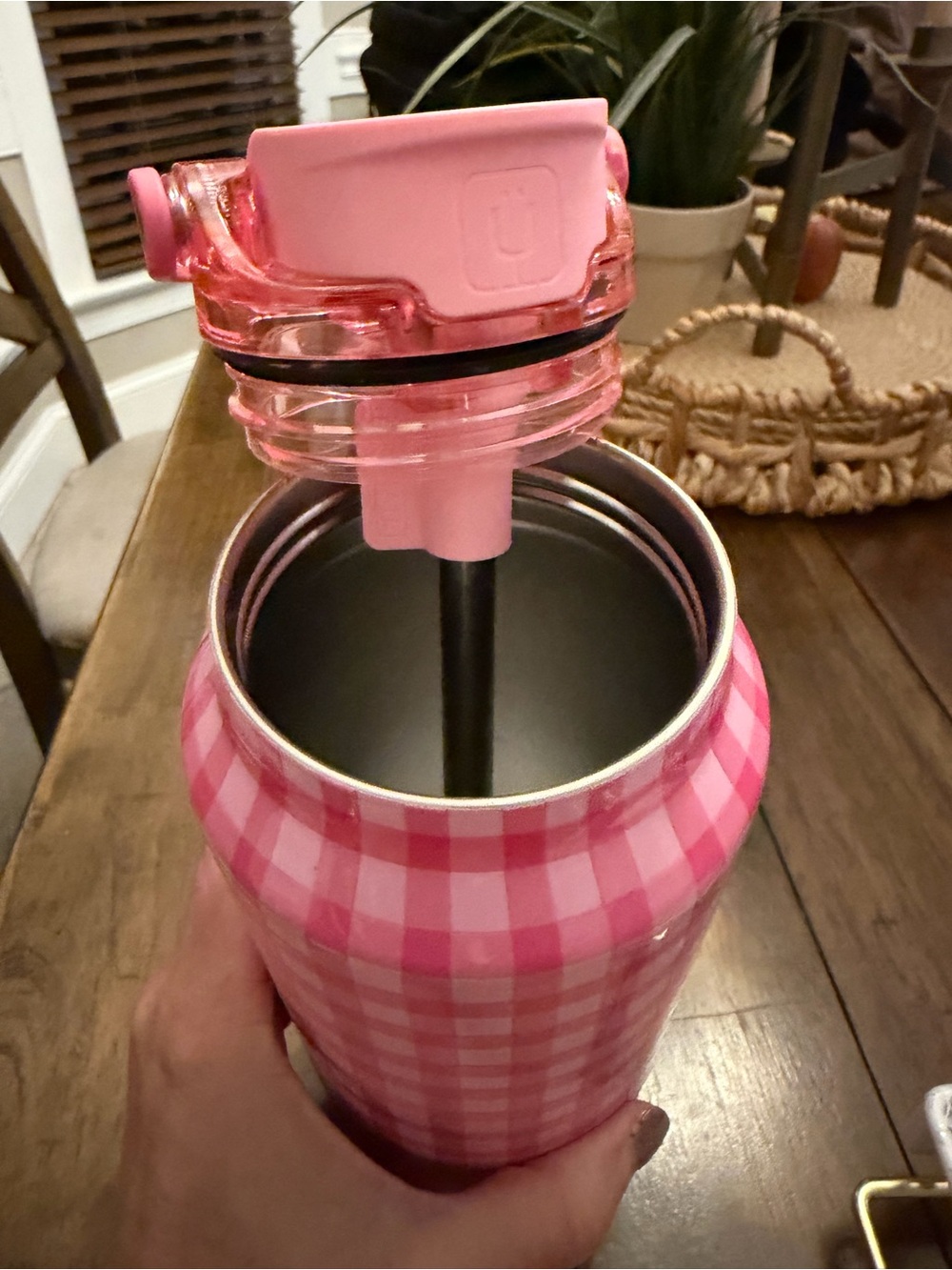 BruMate Rise 35 oz pink gingham